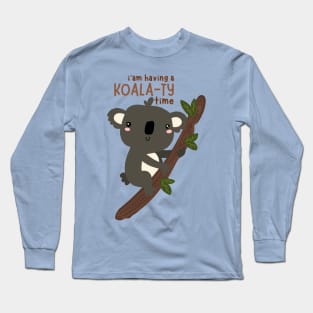 Koala Animal Cartoon Design Long Sleeve T-Shirt